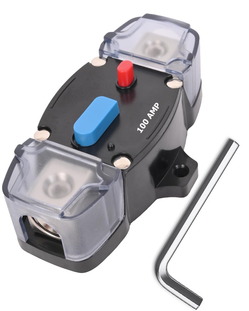 BULVACK 100 Amp Circuit Breaker 12-48 Volt DC 100A Self Recovery Resettable High Amp Circuit Breaker with Manual Reset Button for Automotive RV Marine Boat Car Audio and Amps Protection - Image 1